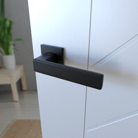 Klamka Cavo Fit KVO B00 rozeta kwadratowa czarna Infinity Line