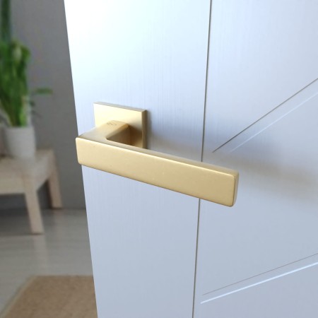 Klamka Cavo Fit KVO MG00 rozeta kwadratowa złoty - mat Infinity Line