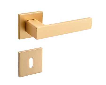 Klamka Cavo Fit KVO MG00 rozeta kwadratowa złoty - mat Infinity Line