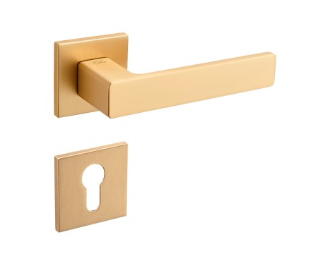 Klamka Cavo Fit KVO MG00 rozeta kwadratowa złoty - mat Infinity Line