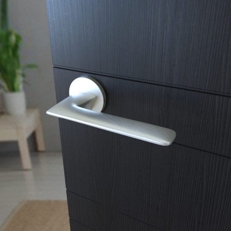 Klamka Giulietta KGUL S 0 M700 chrom mat szyld okrągły chrom mat slim Italian Design