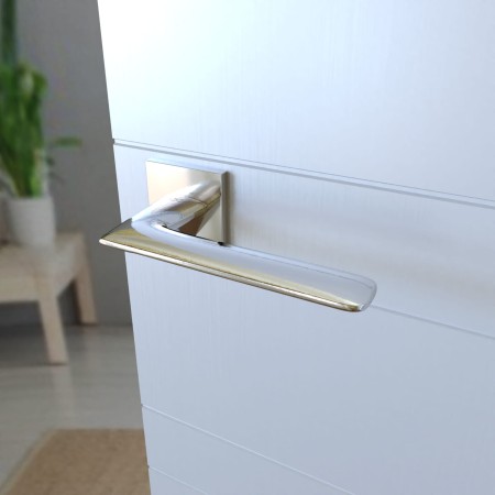 Klamka Giulietta KGUL S 700 chrom połysk szyld kwadratowy slim Italian Design