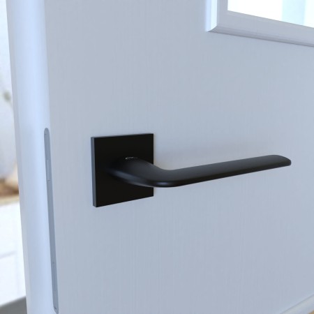 Klamka Stinger Fit KSR B00 szyld kwadratowy czarny Infinity Line