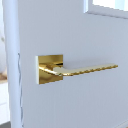 Klamka Stinger Fit KSR G00 szyld kwadratowy złoty połysk Infinity Line