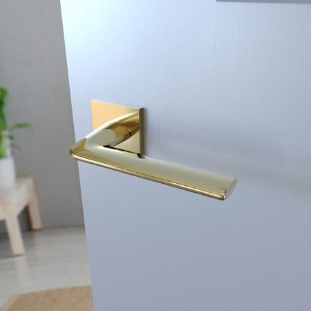 Klamka Stinger Fit KSR G00 szyld kwadratowy złoty połysk Infinity Line