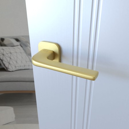 Klamka Solo KSO QO MG00 rozeta kwadratowa owalna złoty - mat Infinity Line