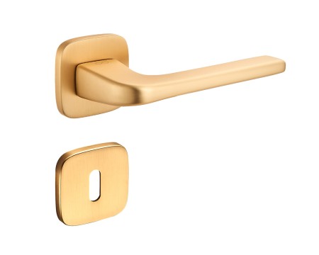 Klamka Solo KSO QO MG00 rozeta kwadratowa owalna złoty - mat Infinity Line