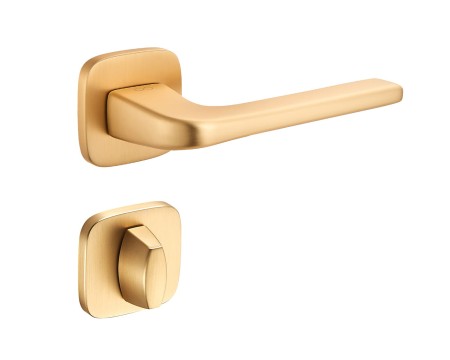 Klamka Solo KSO QO MG00 rozeta kwadratowa owalna złoty - mat Infinity Line