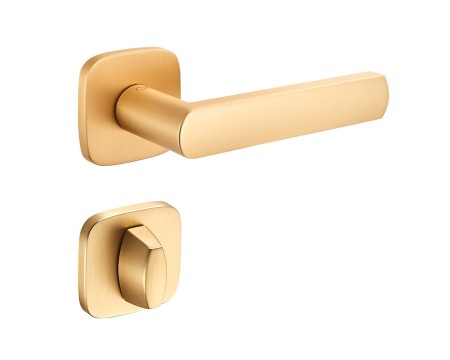 Klamka Torino KTF QO MG00 rozeta kwadratowa owalna złoty - mat Infinity Line