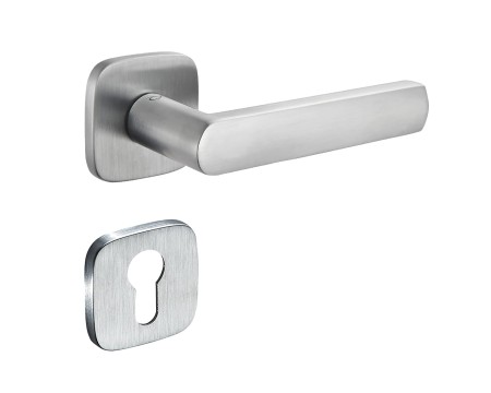 Klamka Torino KTF QO M700 rozeta kwadratowa owalna chrom matowy Infinity Line