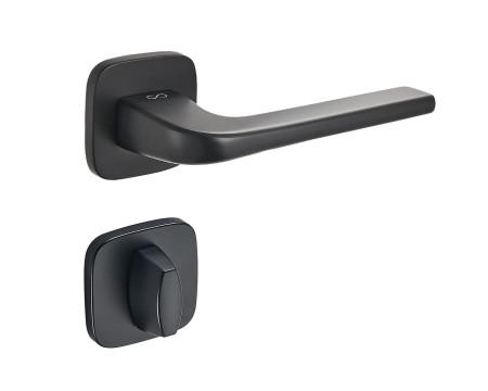 Klamka Solo KSO QO B00 rozeta kwadratowa owalna czarna Infinity Line