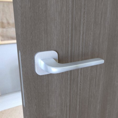 Klamka Solo KSO QO M700 rozeta kwadratowa owalna chrom matowy Infinity Line