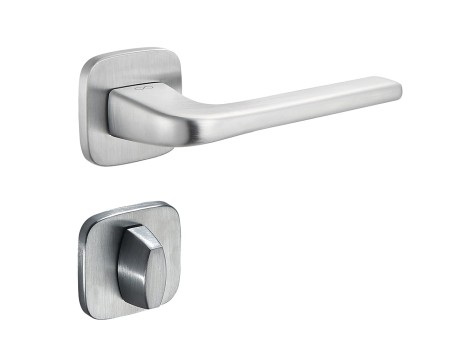 Klamka Solo KSO QO M700 rozeta kwadratowa owalna chrom matowy Infinity Line