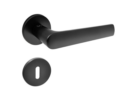 Klamka Tokyo KTOK B00 czarna szyld okrągły Italian Design