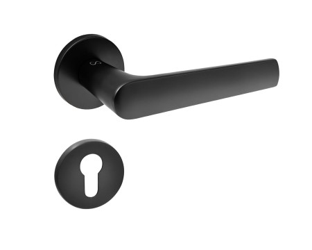 Klamka Tokyo KTOK B00 czarna szyld okrągły Italian Design