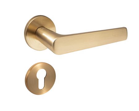 Klamka Tokyo KTOK MG00 złoty mat szyld okrągły Italian Design