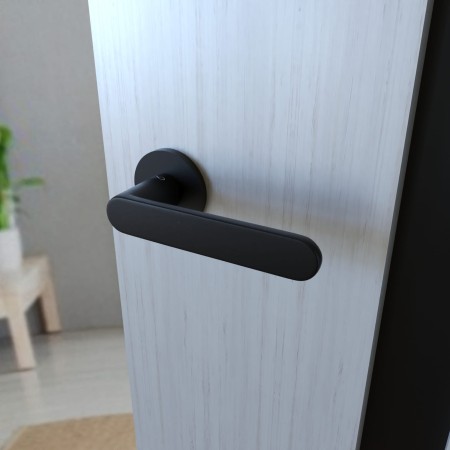 Klamka Wenus Fit KWF O B00 czarna szyld okrągły Infinity Line