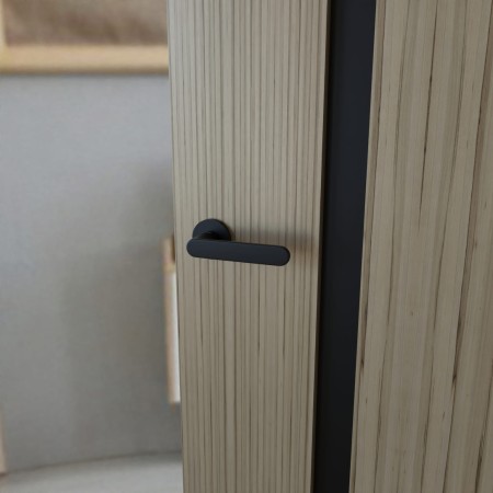 Klamka Wenus Fit KWF O B00 czarna szyld okrągły Infinity Line