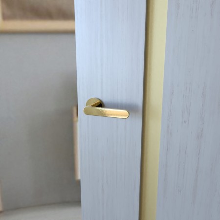 Klamka Wenus Fit KWF O G00 rozeta okrągła złota połysk Infinity Line