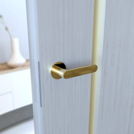 Klamka Wenus Fit KWF O G00 rozeta okrągła złota połysk Infinity Line