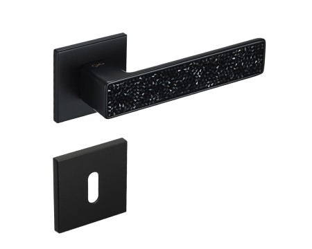 Klamka Concept Fit KCF B00/GLAMOUR rozeta kwadratowa czarna Infinity Line
