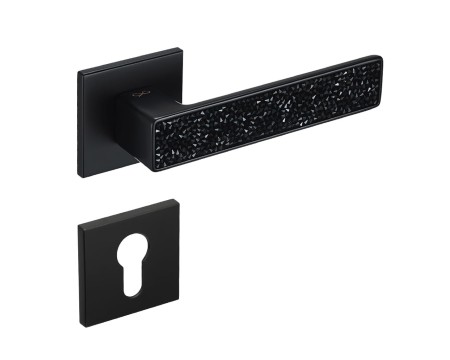 Klamka Concept Fit KCF B00/GLAMOUR rozeta kwadratowa czarna Infinity Line