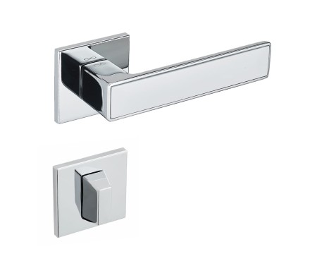 Klamka Concept FIT KCF 700/800 chrom połysk/biały szyld kwadratowy Infinity Line