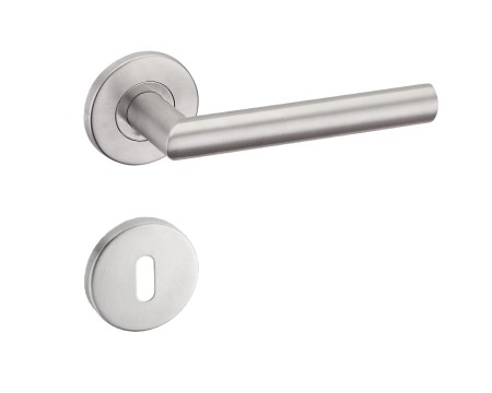 Klamka Duo KDU O 500 stal nierdzewna szyld okrągły Infinity Line