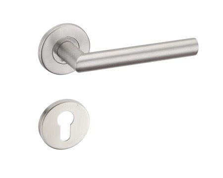 Klamka Duo KDU O 500 stal nierdzewna szyld okrągły Infinity Line