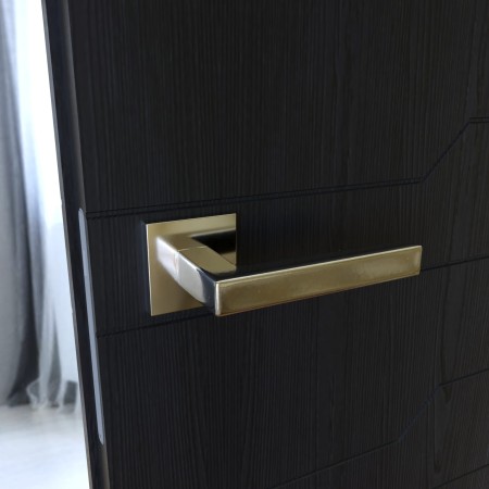 Klamka Stella KSTE S 7OO chrom połysk szyld kwadratowy slim Italian Design