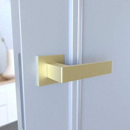 Klamka Apollo Fit KAF M G00 rozeta kwadratowa złoty - mat Infinity Line