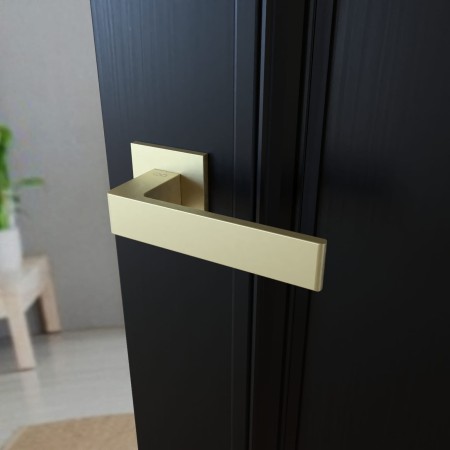 Klamka Apollo Fit KAF M G00 rozeta kwadratowa złoty - mat Infinity Line