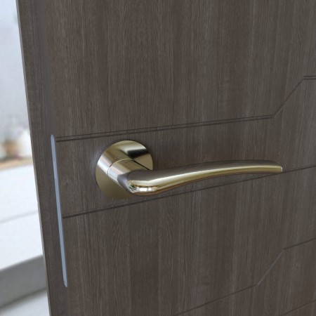 Klamka Vento KVNO S O 7OO chrom szyld okrągły slim Italian Design