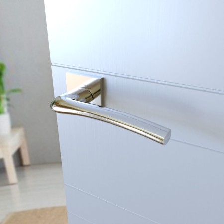 Klamka VENTO KVNO S 7OO chrom połysk szyld kwadratowy slim Italian Design