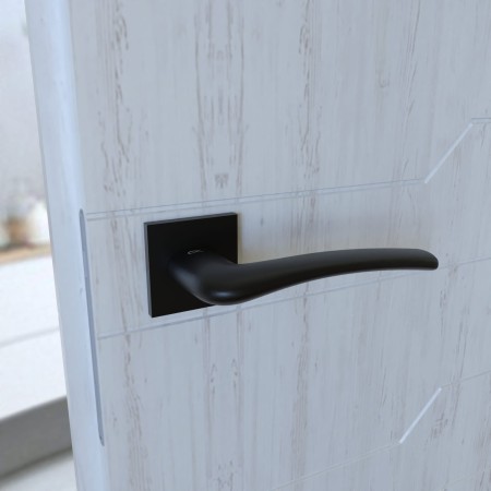 Klamka VENTO KVNO S BOO czarna szyld kwadratowy slim Italian Design