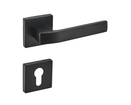 Klamka Carlo KCL B00 czarna szyld kwadratowy Infinity Line