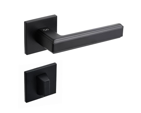 Klamka Florence KFL B00 rozeta kwadratowa czarna Infinity Line