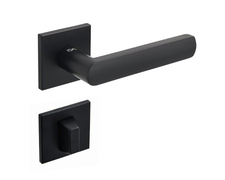 Klamka Torino Fit KTF B00 rozeta kwadratowa czarna Infinity Line