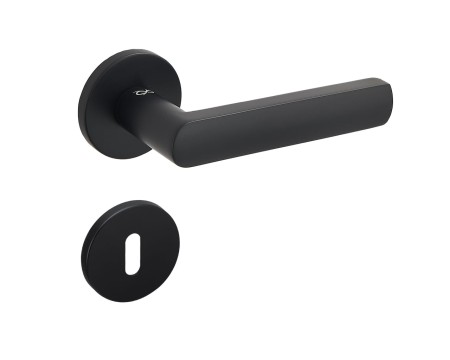 Klamka Torino Fit KTF O B00 rozeta okrągła czarna Infinity Line