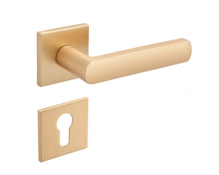 Klamka Torino Fit KTF MG00 złoty - mat rozeta kwadratowa Infinity Line