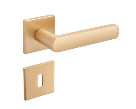 Klamka Torino Fit KTF MG00 złoty - mat rozeta kwadratowa Infinity Line