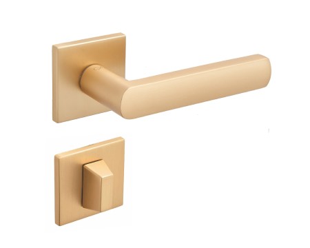 Klamka Torino Fit KTF MG00 złoty - mat rozeta kwadratowa Infinity Line