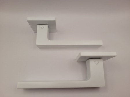 Klamka Warna FIT biała szyld kwadratowy VDS