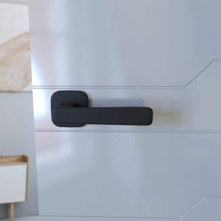 Klamka Parma KPR QO B00 rozeta kwadratowa owalna czarna Infinity Line