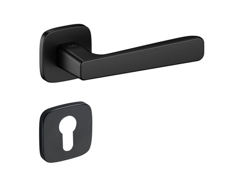 Klamka Parma KPR QO B00 rozeta kwadratowa owalna czarna Infinity Line