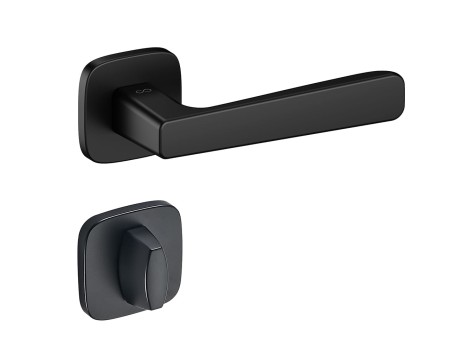 Klamka Parma KPR QO B00 rozeta kwadratowa owalna czarna Infinity Line