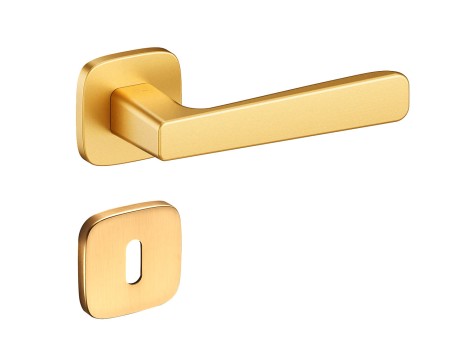 Klamka Parma KPR QO MG00 rozeta kwadratowa owalna złoty mat Infinity Line