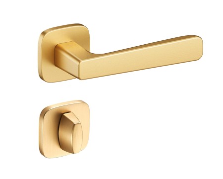 Klamka Parma KPR QO MG00 rozeta kwadratowa owalna złoty mat Infinity Line