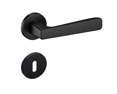 Klamka Parma KPR O B00 rozeta okrągła czarna Infinity Line