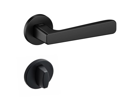 Klamka Parma KPR O B00 rozeta okrągła czarna Infinity Line